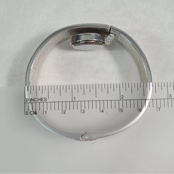 Jeanne Cooper “Duchess Collection” Crystal Embellished Bangle/with Hidden Watch - Picture 7 of 8